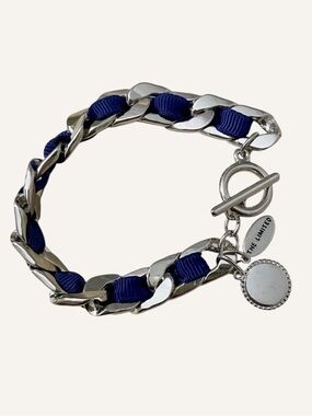 The Limited Blue and Silver Chain link Bracelet NWOT